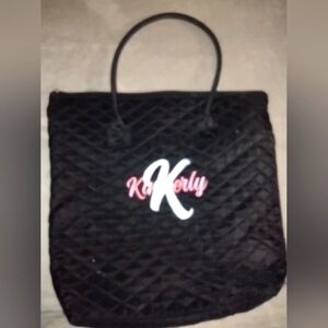 Personalized KIMBERLY Quilted Black Shoulder Bag, NWOT (2) Coasters